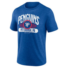 NHL Pittsburgh Penguins Badge of Honor Tri-Blend T-Shirt - Royal