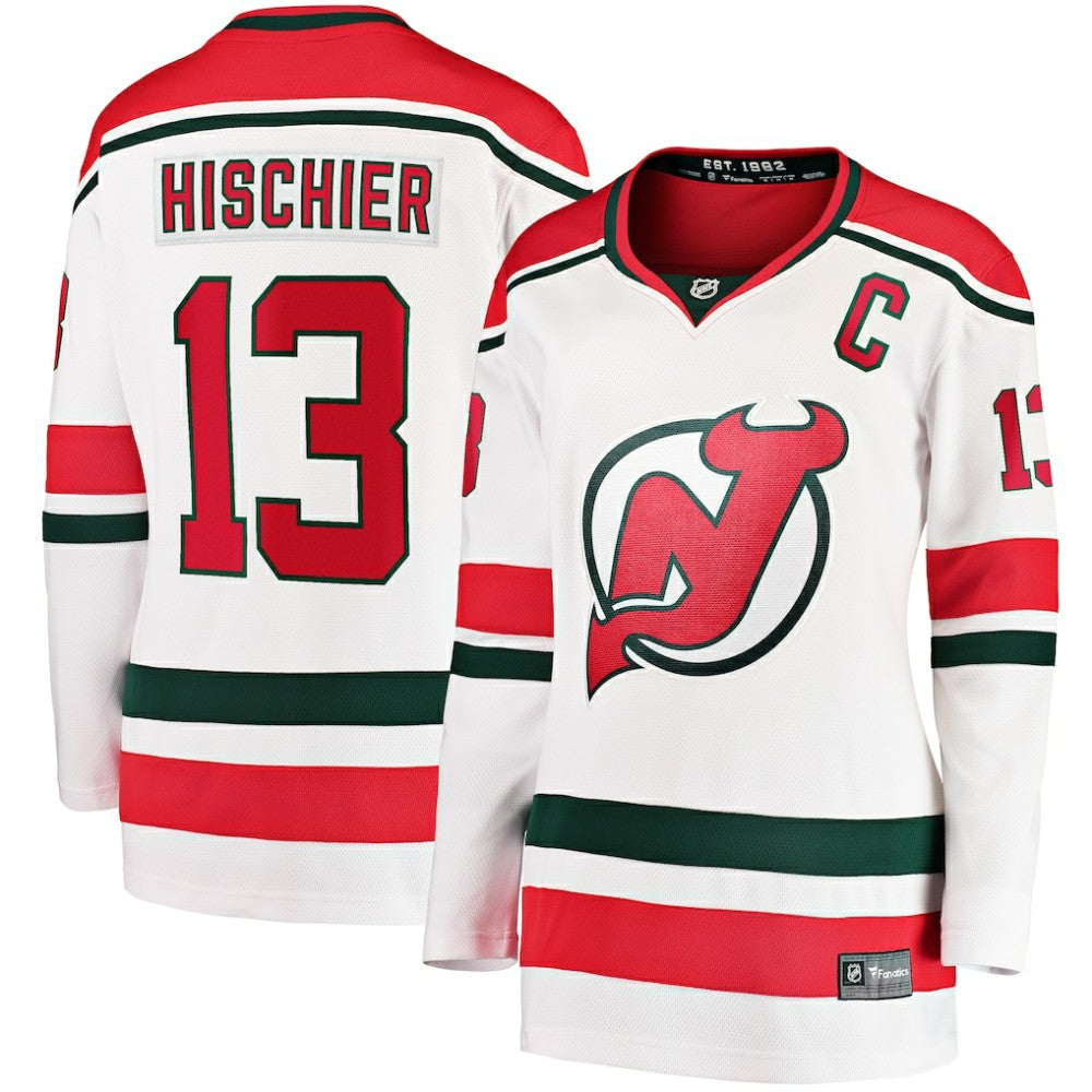 NHL Nico Hischier New Jersey Devils Fanatics Women's Alternate Breakaway Jersey - White