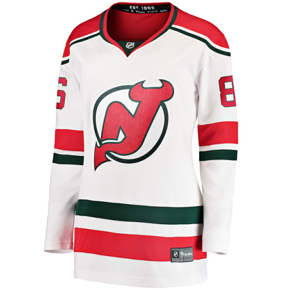 NHL Jack Hughes New Jersey Devils Fanatics Women's Alternate Breakaway Jersey - White