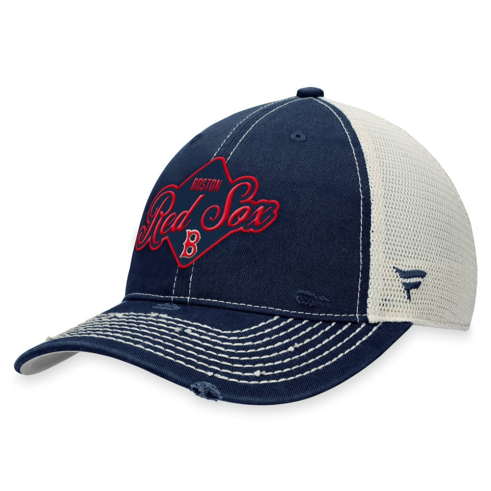 Boston Red Sox Fanatics Heritage Trucker Snapback Hat - Navy Hats