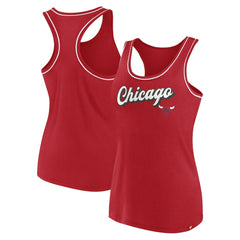 Chicago Bulls Women's Wordmark Logo Racerback Tank Top Red