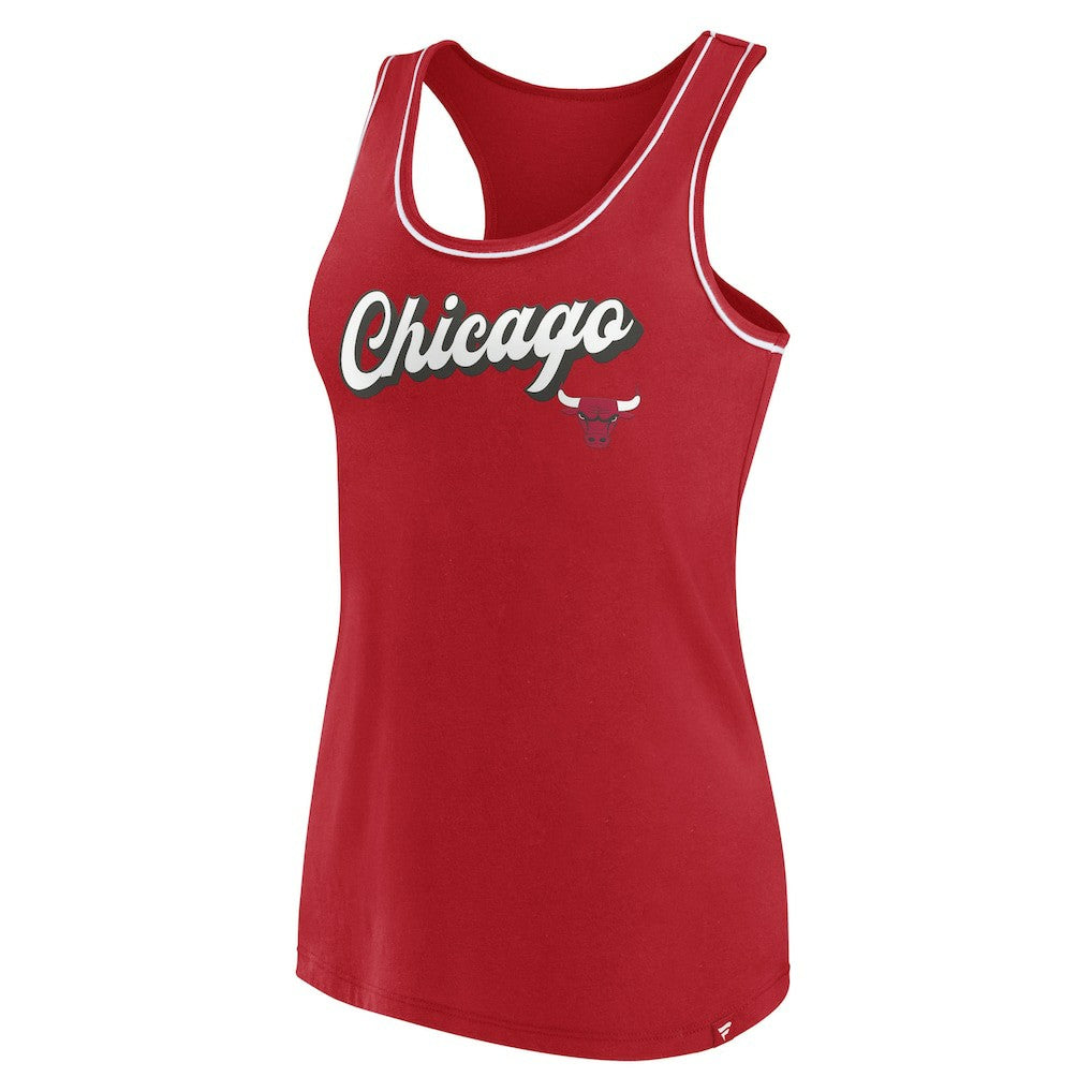 Chicago Bulls Women's Wordmark Logo Racerback Tank Top Red