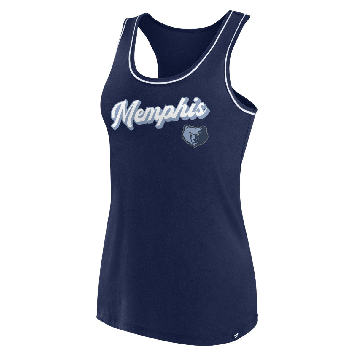 Memphis Grizzlies Women's Wordmark Logo Racerback Tank Top Navy