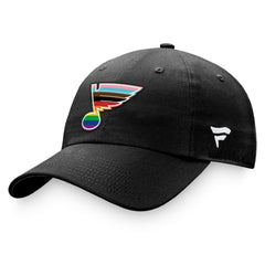 NHL St. Louis Blues Fanatics Team Logo Pride Adjustable Hat - Black