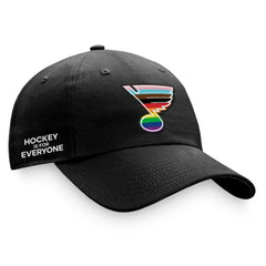 NHL St. Louis Blues Fanatics Team Logo Pride Adjustable Hat - Black