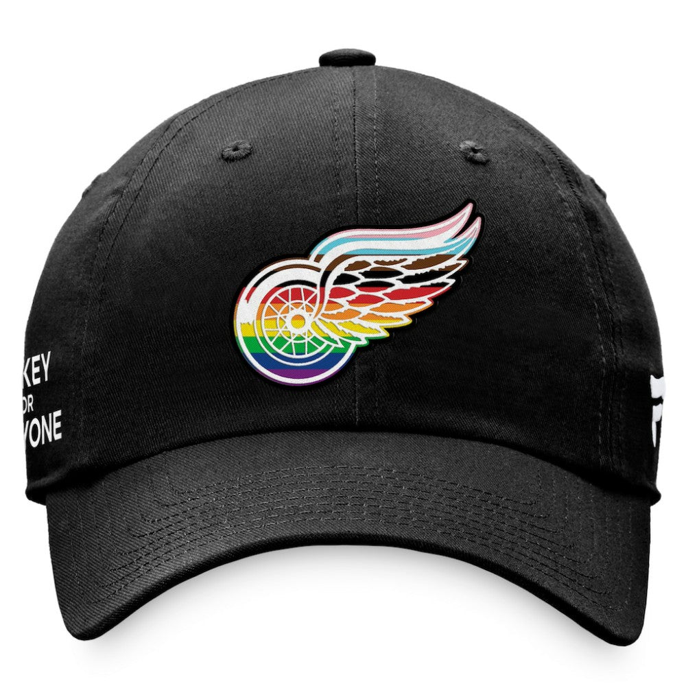 NHL Detroit Red Wings Fanatics Team Logo Pride Adjustable Hat - Black