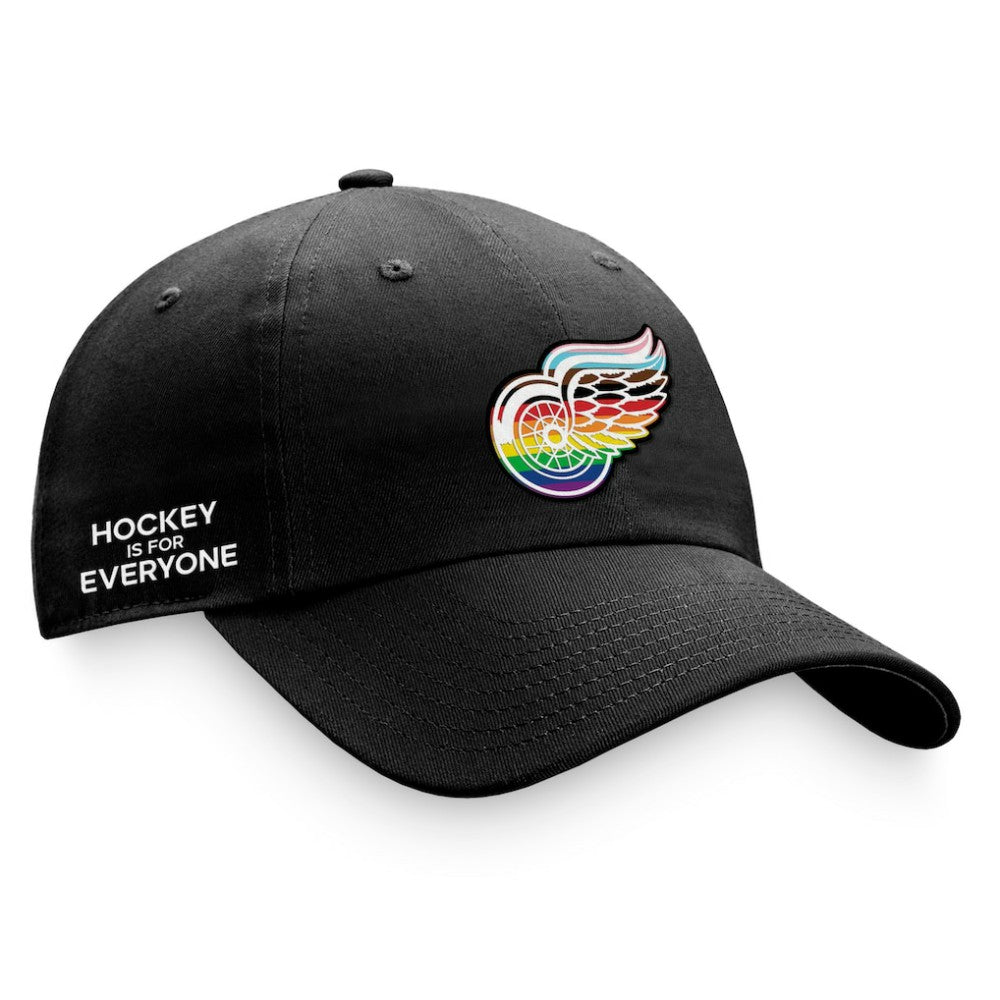 NHL Detroit Red Wings Fanatics Team Logo Pride Adjustable Hat - Black