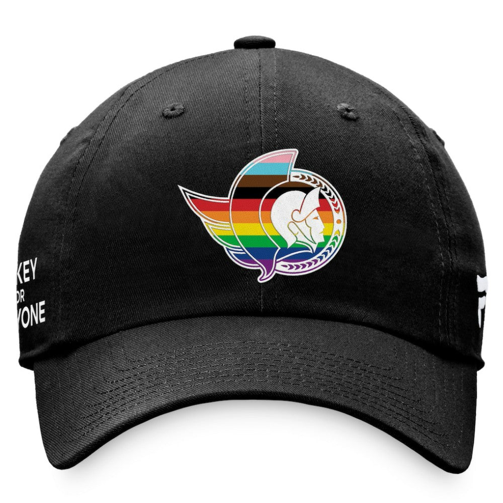 NHL Ottawa Senators Fanatics Team Logo Pride Adjustable Hat - Black