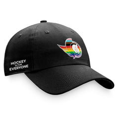NHL Ottawa Senators Fanatics Team Logo Pride Adjustable Hat - Black