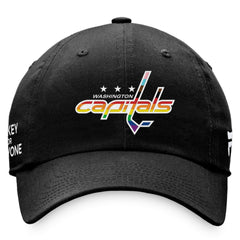 NHL Washington Capitals Fanatics Team Logo Pride Adjustable Hat - Black