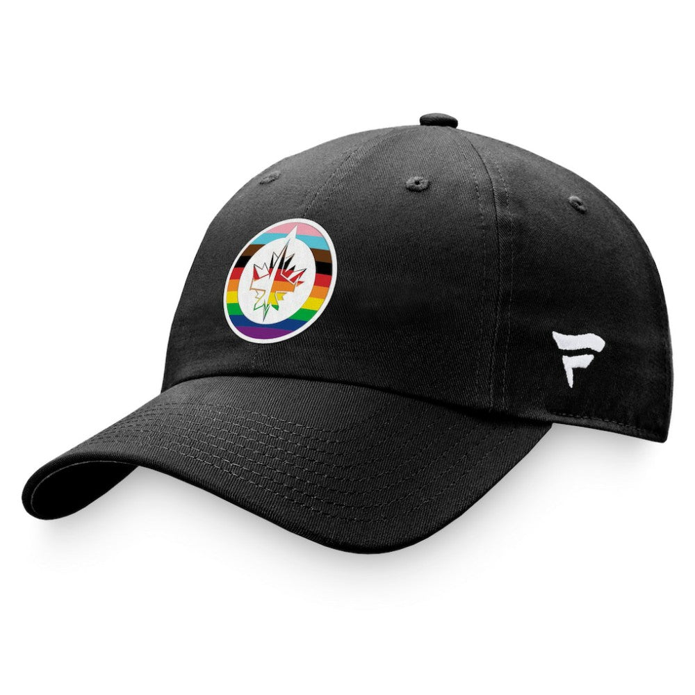 NHL Winnipeg Jets Fanatics Team Logo Pride Adjustable Hat - Black