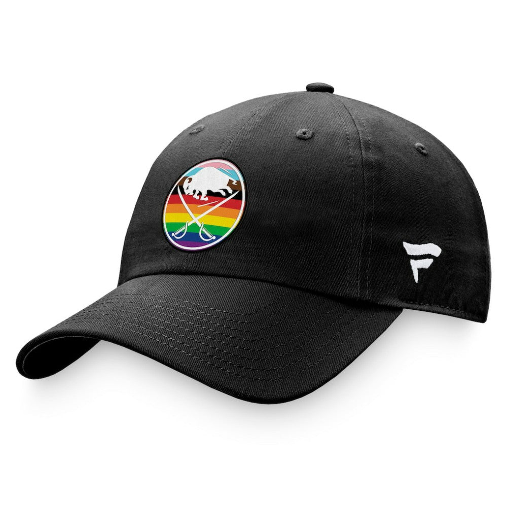 NHL Buffalo Sabres Fanatics Team Logo Pride Adjustable Hat - Black