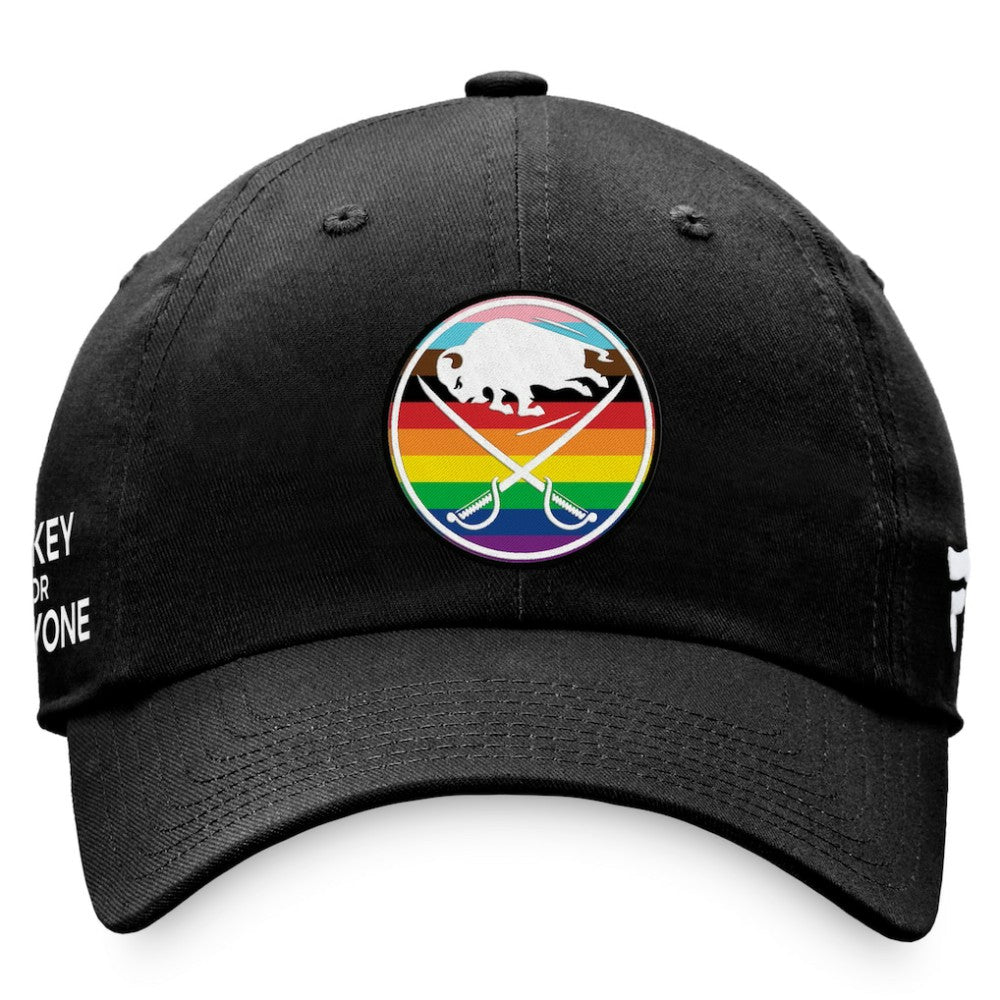 NHL Buffalo Sabres Fanatics Team Logo Pride Adjustable Hat - Black