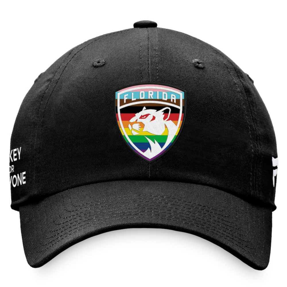 NHL Florida Panthers Fanatics Team Logo Pride Adjustable Hat - Black