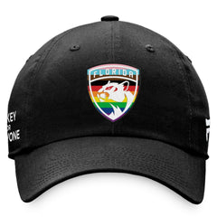 NHL Florida Panthers Fanatics Team Logo Pride Adjustable Hat - Black