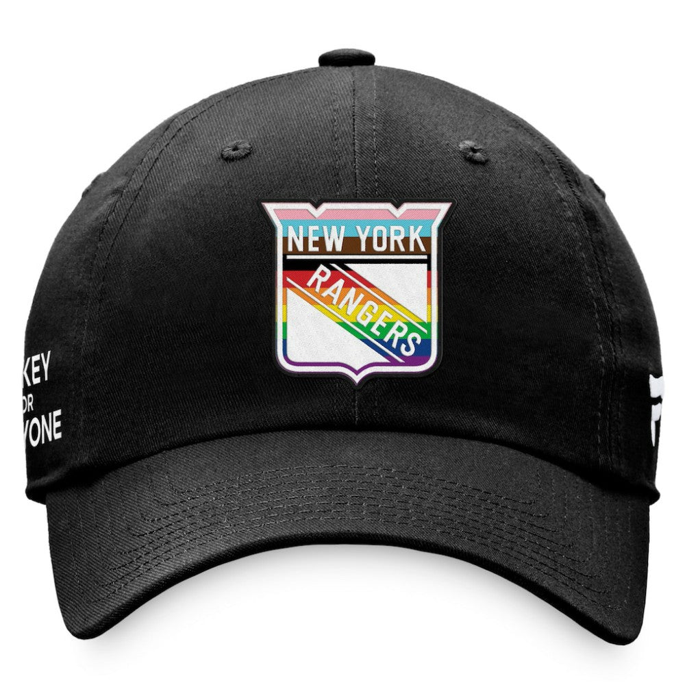 NHL New York Rangers Fanatics Team Logo Pride Adjustable Hat - Black