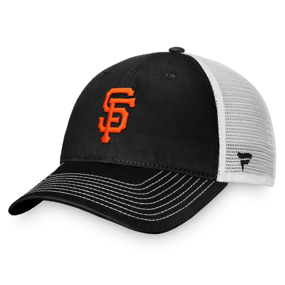 San Francisco Giants Fanatics Team Core Unstructured Trucker Adjustable Hat - Black/White Hats