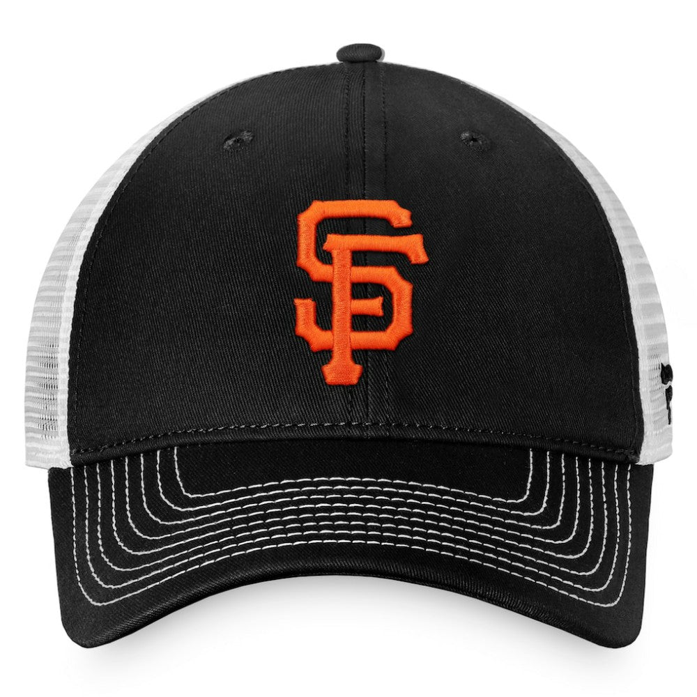 San Francisco Giants Fanatics Team Core Unstructured Trucker Adjustable Hat - Black/White Hats