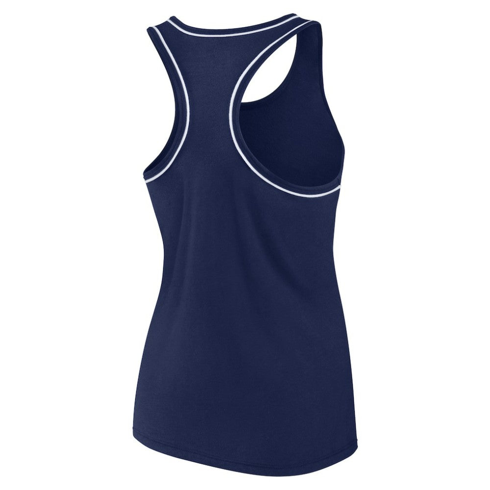 NHL Seattle Kraken Fanatics Women's Wordmark Logo Racerback Scoop Neck Tank Top - Deep Sea Blue