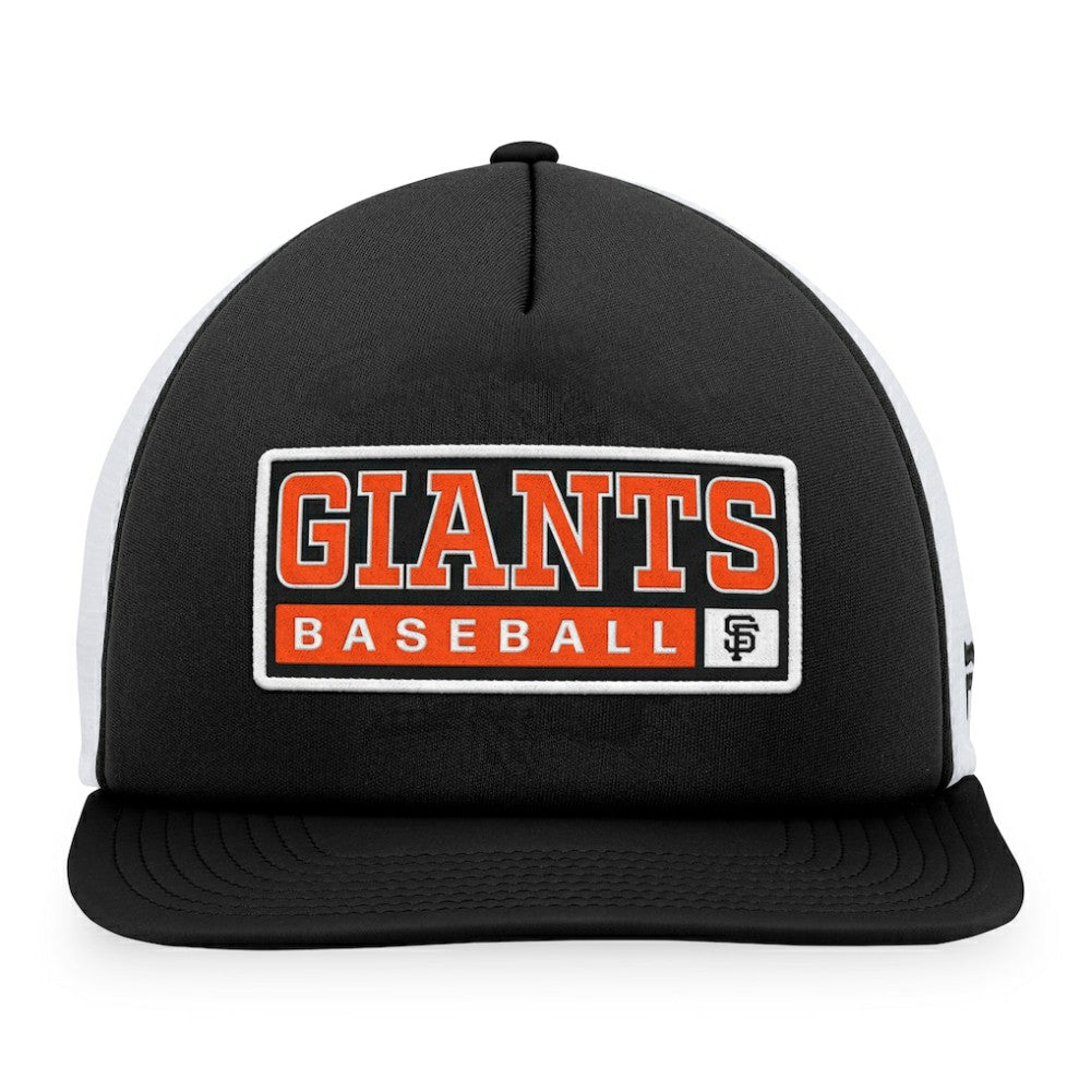 San Francisco Giants Majestic Foam Trucker Snapback Hat - Black/White Hats