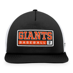 San Francisco Giants Majestic Foam Trucker Snapback Hat - Black/White Hats