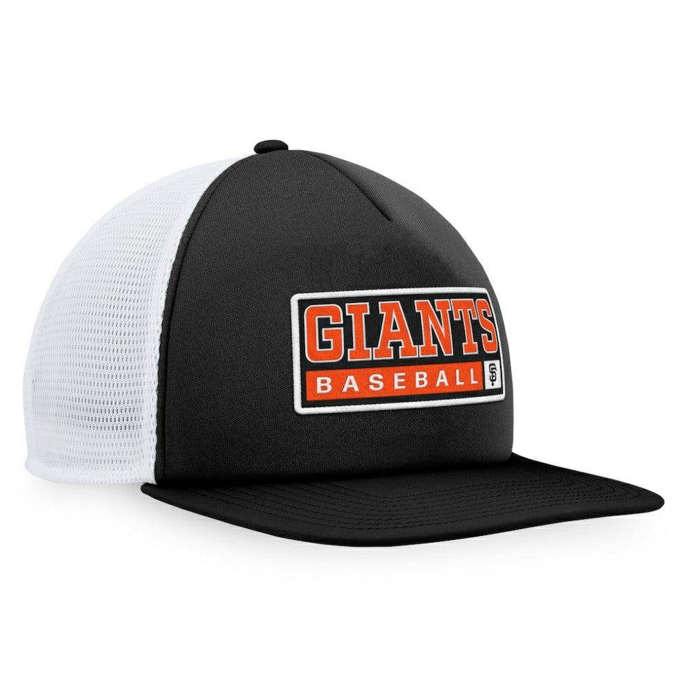 San Francisco Giants Majestic Foam Trucker Snapback Hat - Black/White Hats