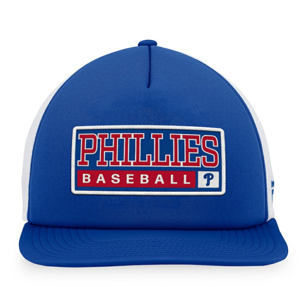 Philadelphia Phillies Majestic Foam Trucker Snapback Hat - Royal/White Hats