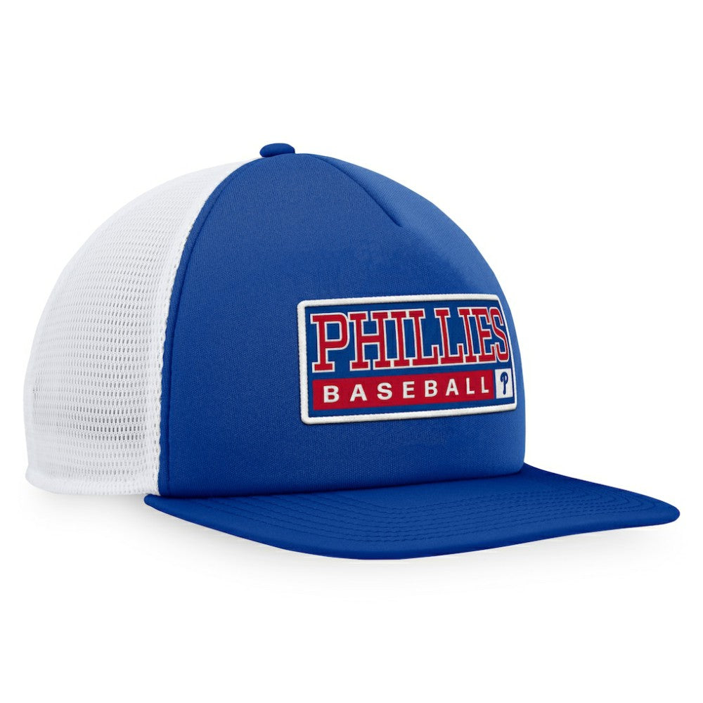 Philadelphia Phillies Majestic Foam Trucker Snapback Hat - Royal/White Hats