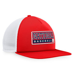 Washington Nationals Majestic Foam Trucker Snapback Hat - Red/White Hats