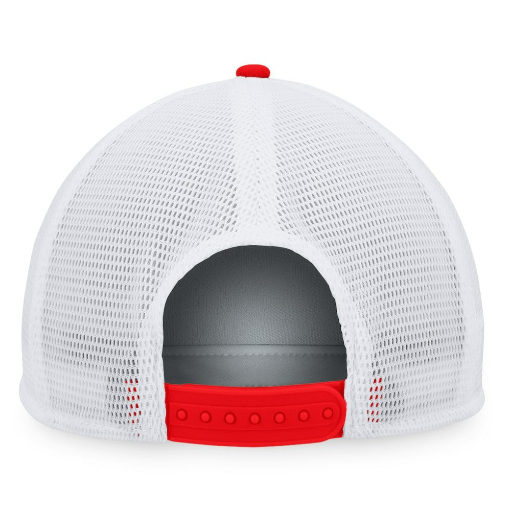Washington Nationals Majestic Foam Trucker Snapback Hat - Red/White Hats