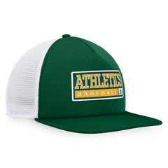 Athletics Majestic Foam Trucker Snapback Hat - Green/White Hats