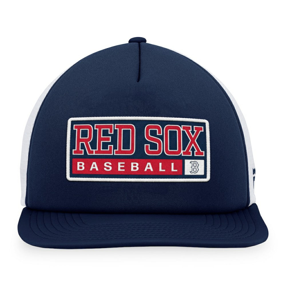 Boston Red Sox Majestic Foam Trucker Snapback Hat - Navy/White Hats
