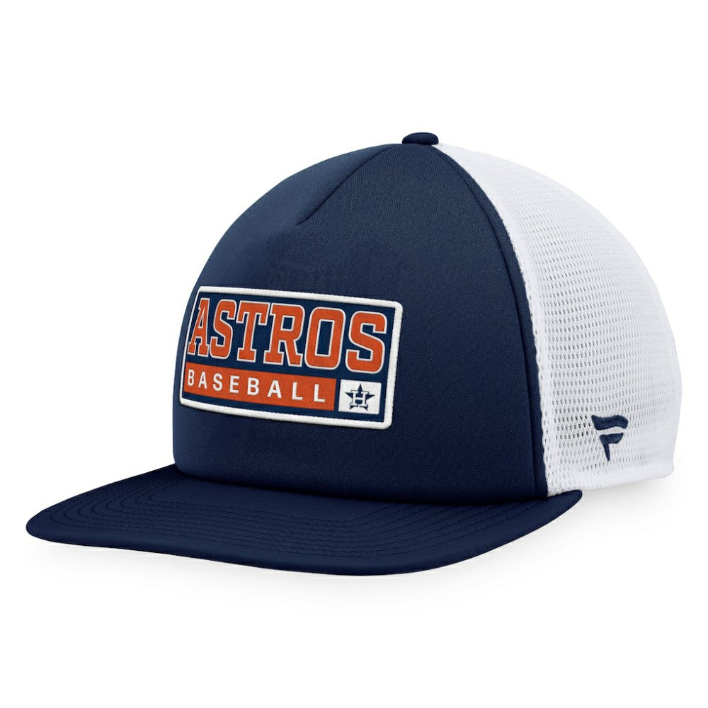 Houston Astros Majestic Foam Trucker Snapback Hat - Navy/White Hats