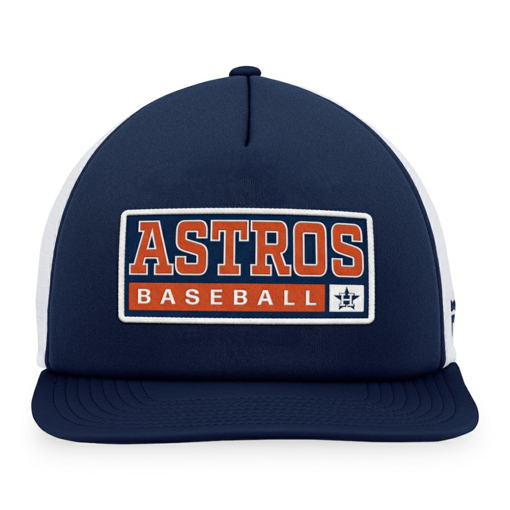 Houston Astros Majestic Foam Trucker Snapback Hat - Navy/White Hats