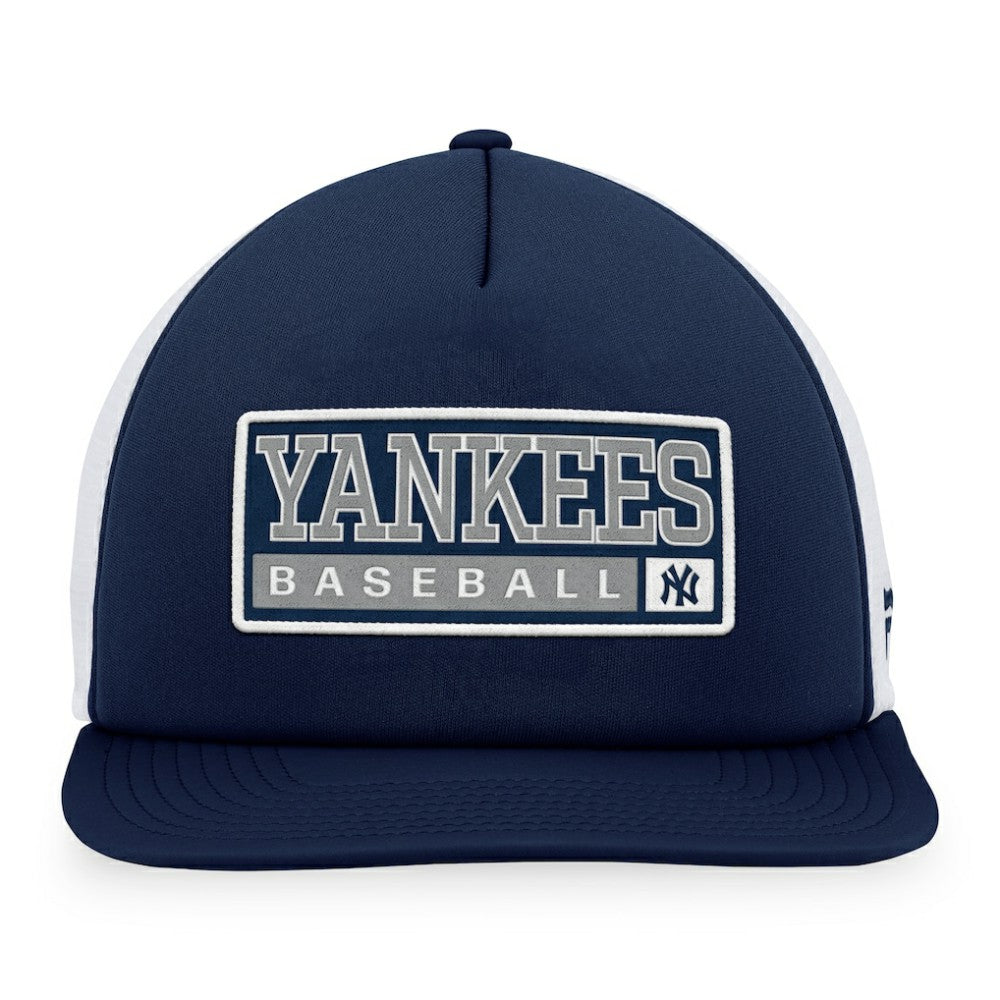 New York Yankees Majestic Foam Trucker Snapback Hat - Navy/White Hats