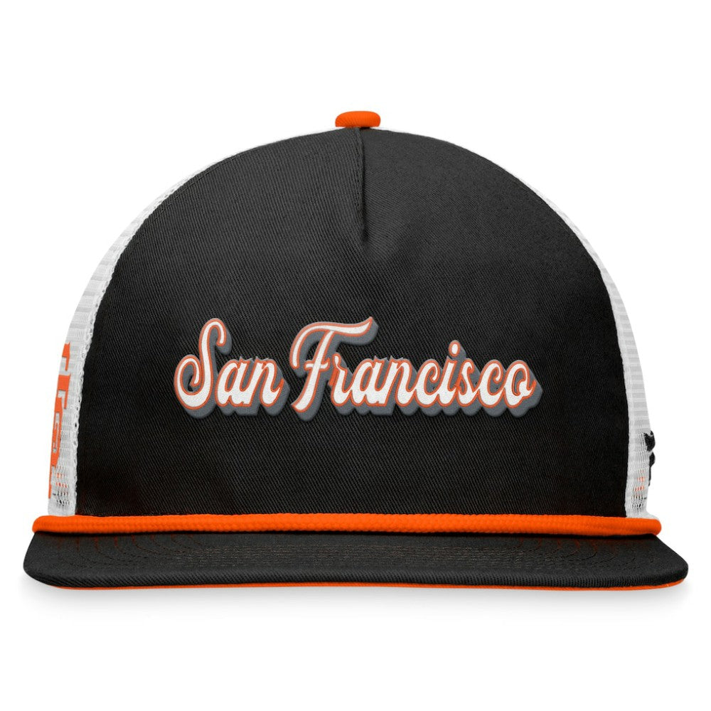 San Francisco Giants Fanatics Heritage Golfer Snapback Hat - Black Hats