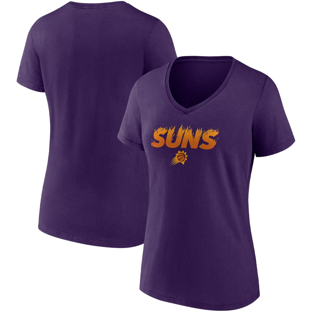 Phoenix Suns Women's Hometown Collection On Fire V-Neck T-Shirt Purple