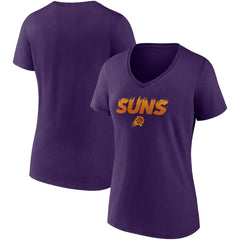 Phoenix Suns Women's Hometown Collection On Fire V-Neck T-Shirt Purple