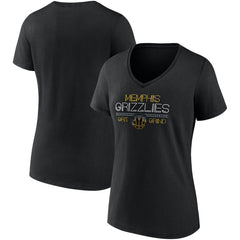 Memphis Grizzlies Women's Hometown Collection Grit Grind V-Neck T-Shirt Black