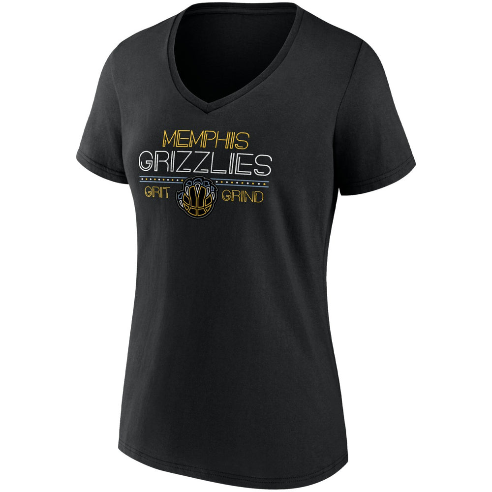 Memphis Grizzlies Women's Hometown Collection Grit Grind V-Neck T-Shirt Black