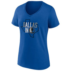 Dallas Mavericks Women's Hometown Collection All In V-Neck T-Shirt Blue
