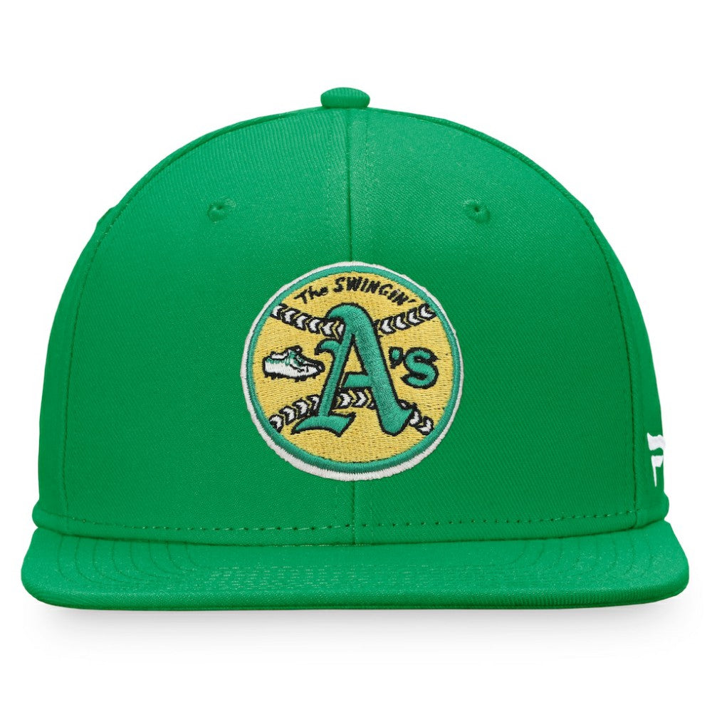 Athletics Fanatics Cooperstown Collection Core Snapback Hat - Kelly Green Hats