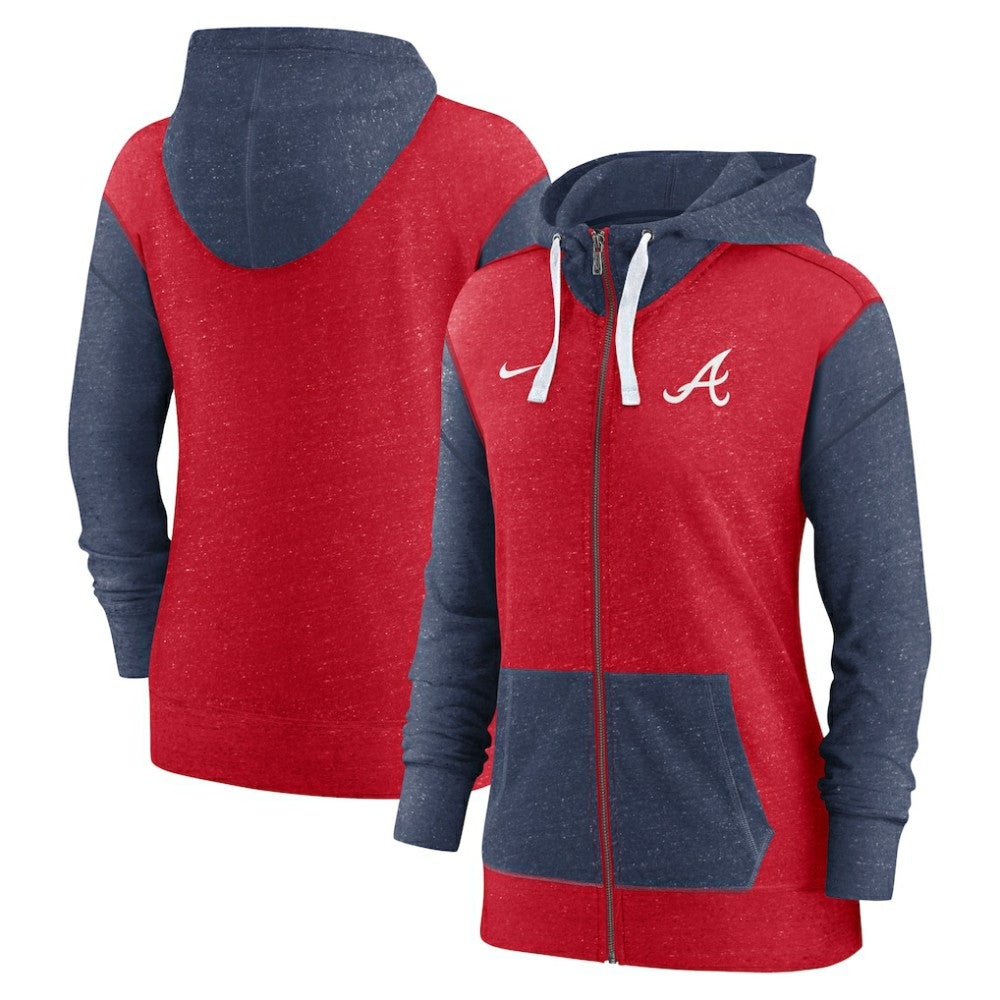 Atlanta Braves Nike Women's Full-Zip Hoodie - Red Hoodies