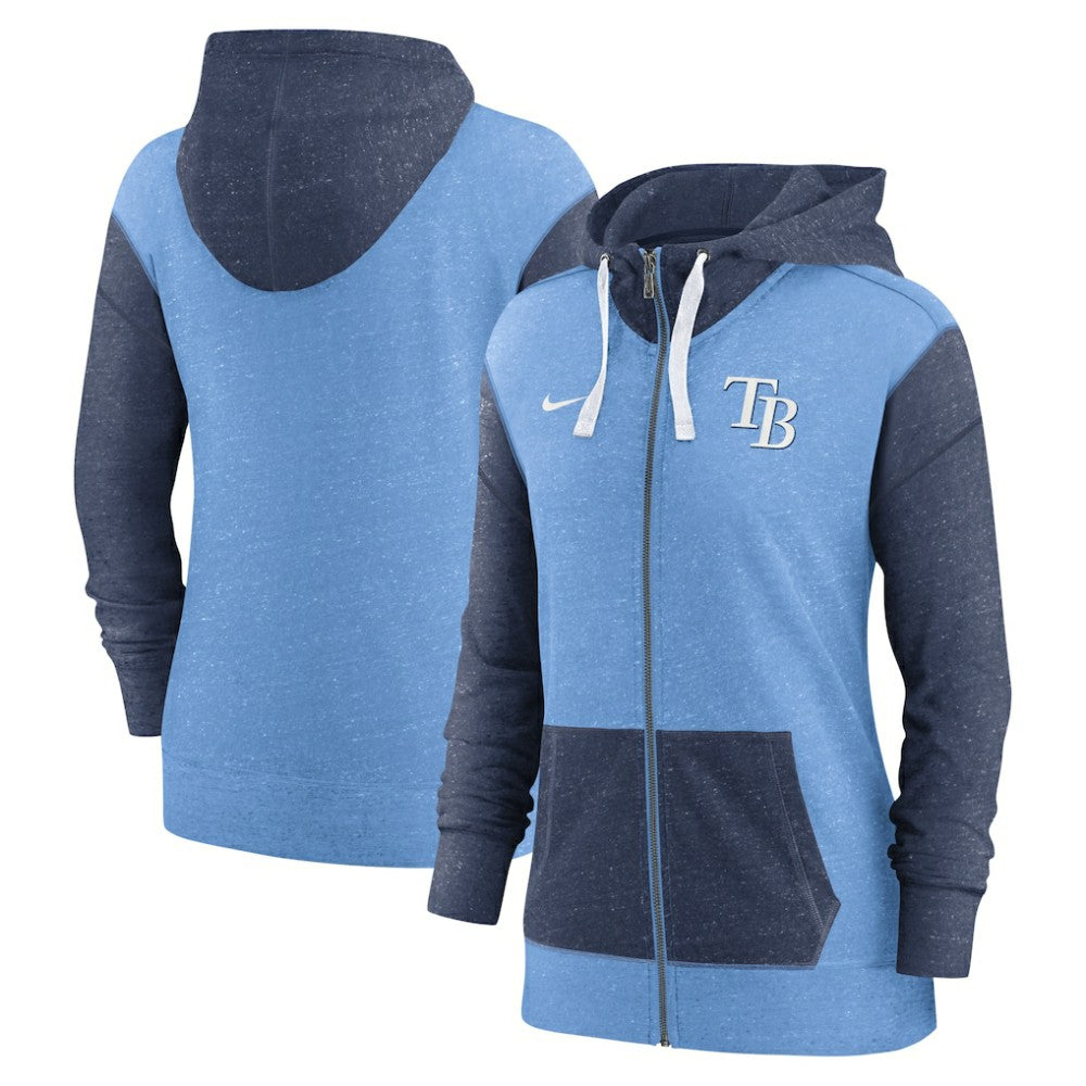 Tampa Bay Rays Nike Women's Full-Zip Hoodie - Light Blue Hoodies