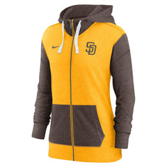 San Diego Padres Nike Women's Full-Zip Hoodie - Gold Hoodies