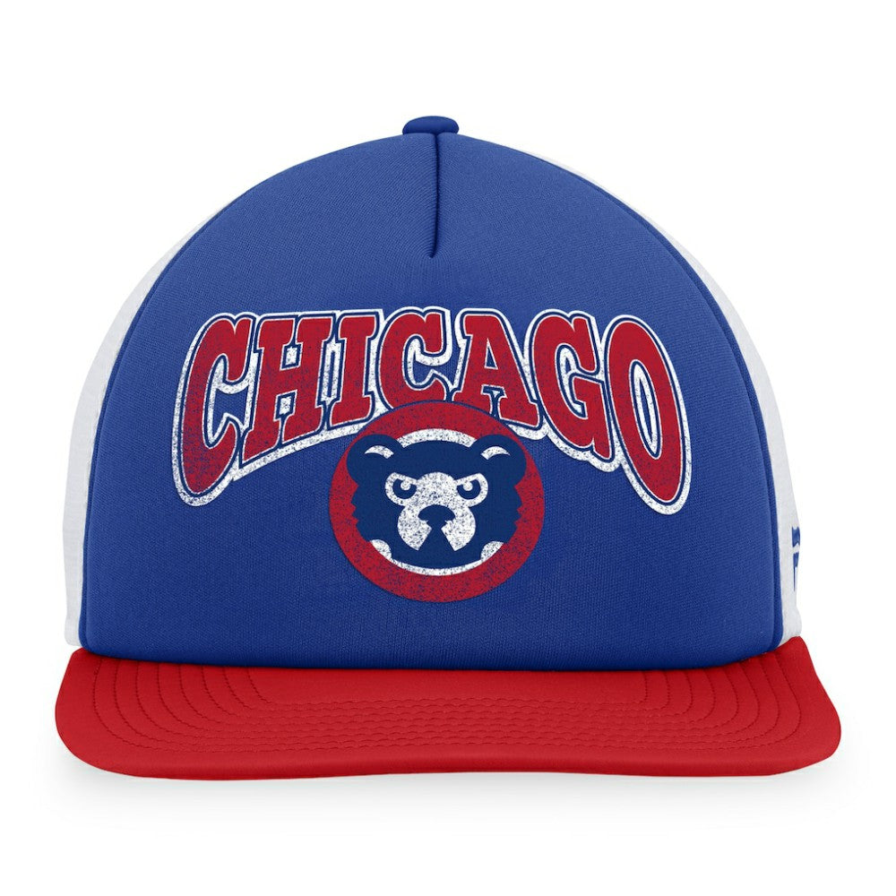 Chicago Cubs Fanatics Heritage Foam Front Trucker Snapback Hat - Royal/Red Hats