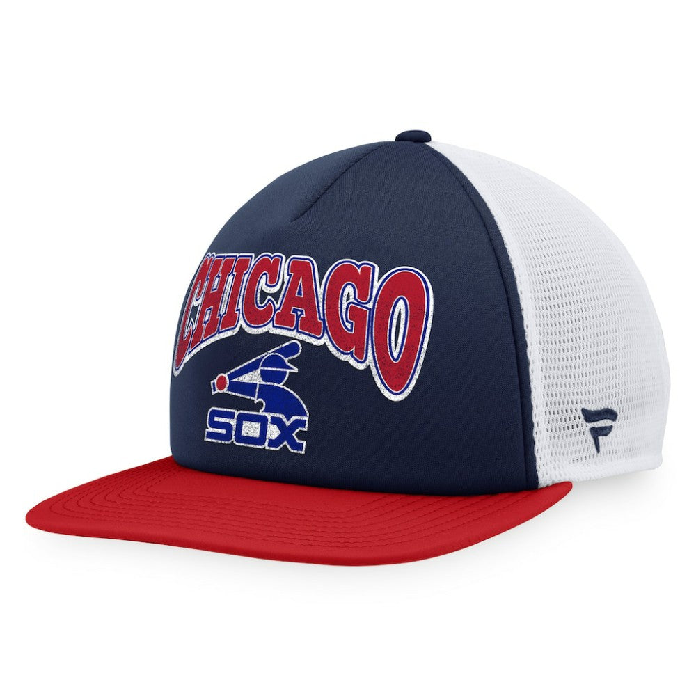 Chicago White Sox Fanatics Heritage Foam Front Trucker Snapback Hat - Navy/Red Hats