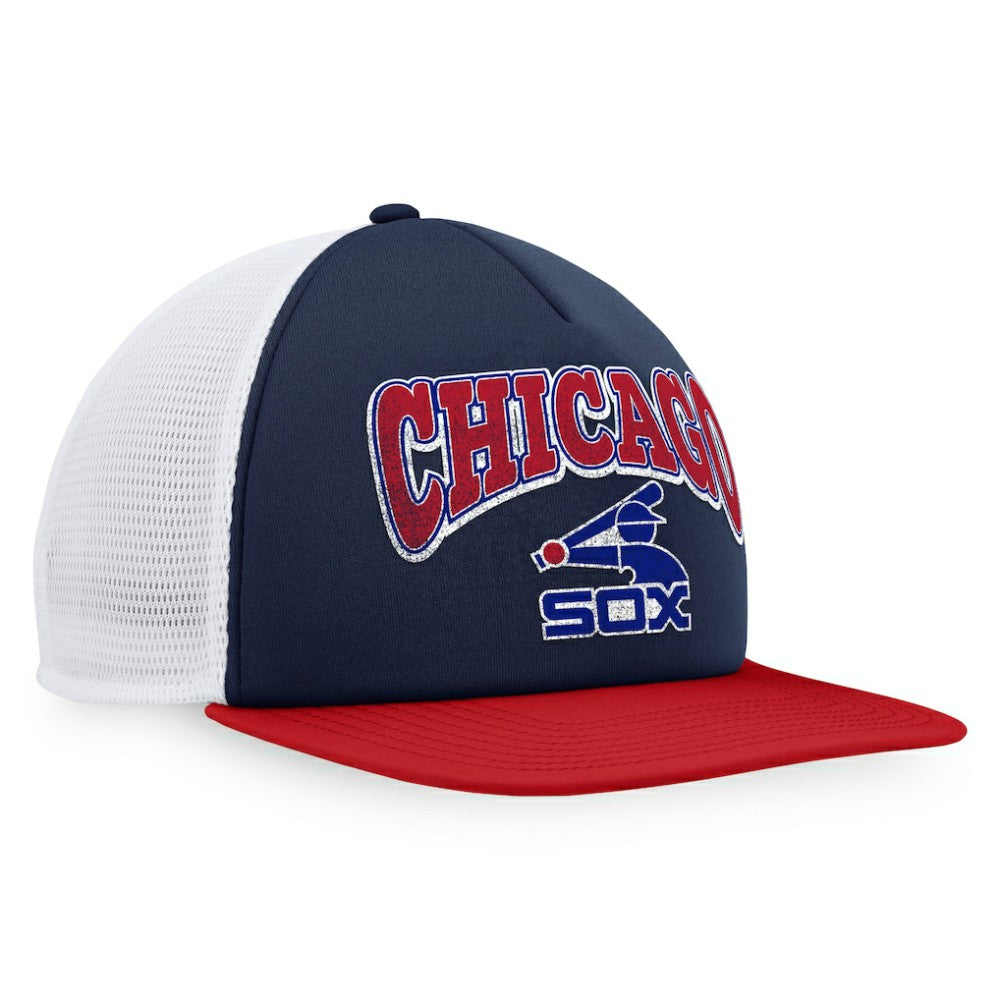 Chicago White Sox Fanatics Heritage Foam Front Trucker Snapback Hat - Navy/Red Hats