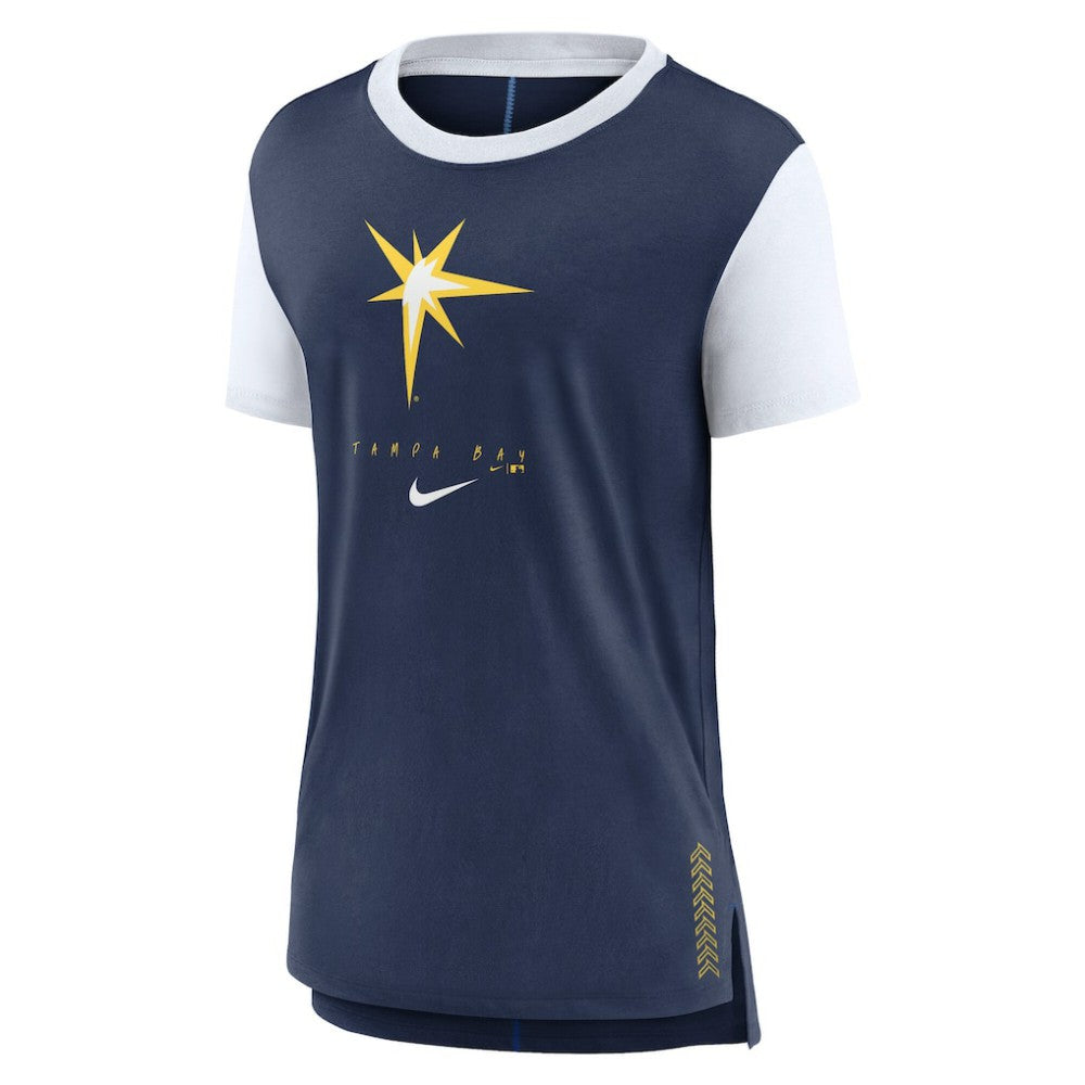 Tampa Bay Rays Nike Women's Local Touch Fashion T-Shirt - Navy T-shirts