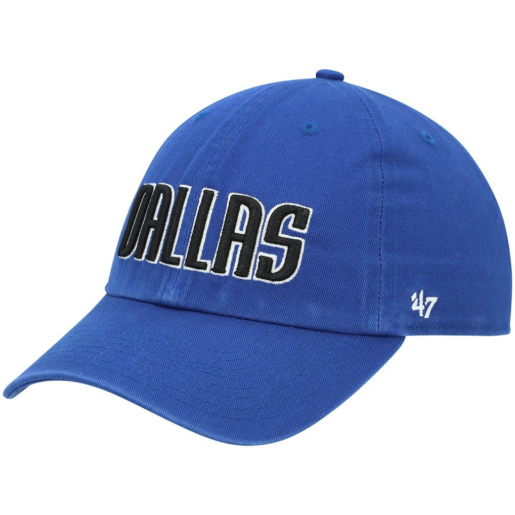 Dallas Mavericks '47 Clean Up Wordmark Adjustable Hat Royal